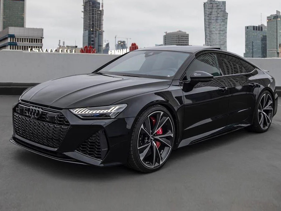 Audi A7 4K 2018+ Front Bumper RS7 Black Quattro Style